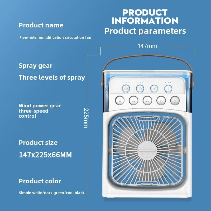 ❄️ 3-in-1 Portable Mini Air Cooler