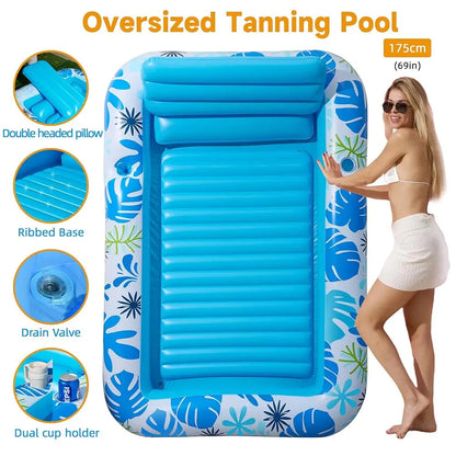 🌞 Tanning Pool Lounger Float – Relax, Float & Glow
